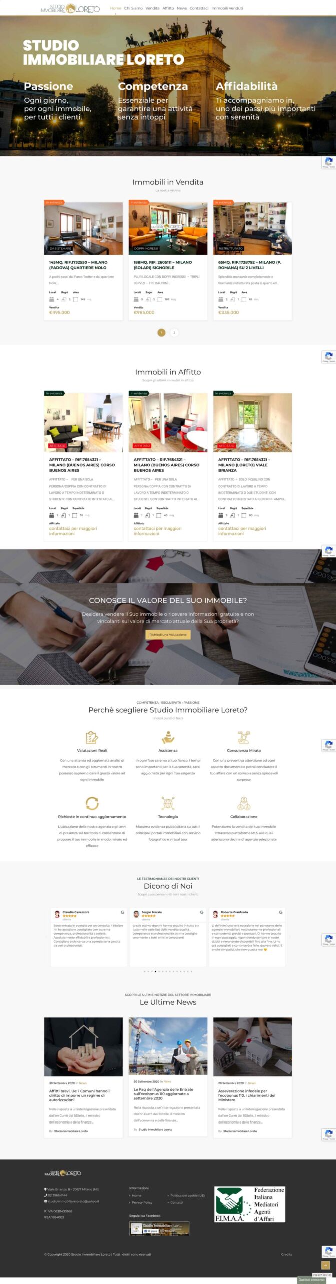 realizzazione sito web agenzia immobiliare Milano