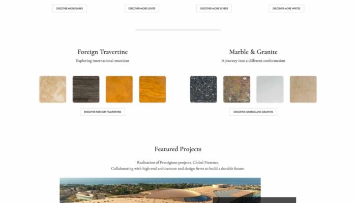 Homepage sito web realizzato per azienda Poggi
