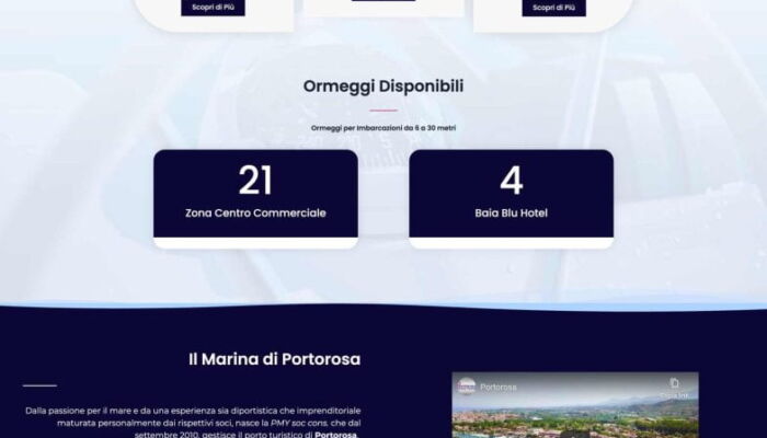 Sito Web. realizzato per Portorosa