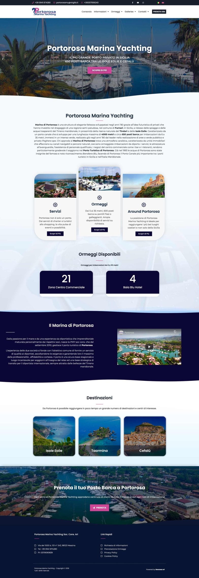 Sito Web. realizzato per Portorosa