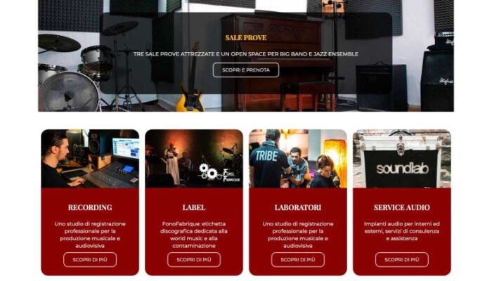 Sito web SoundLab Aps Bologna